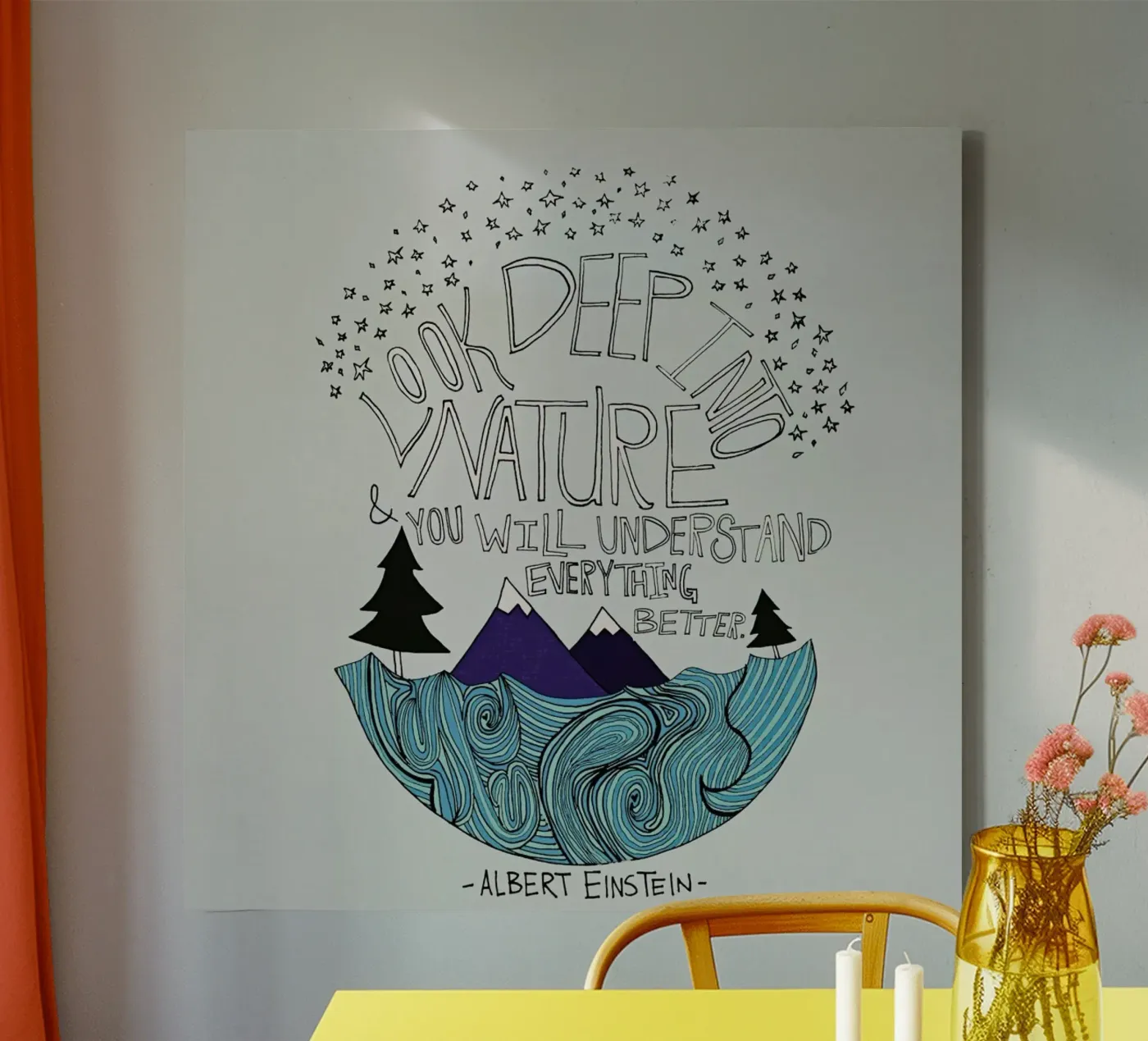 Einstein Nature tela da Leah Flores