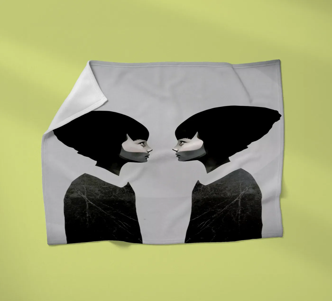 A Reflection fleece blanket by Ruben Ireland