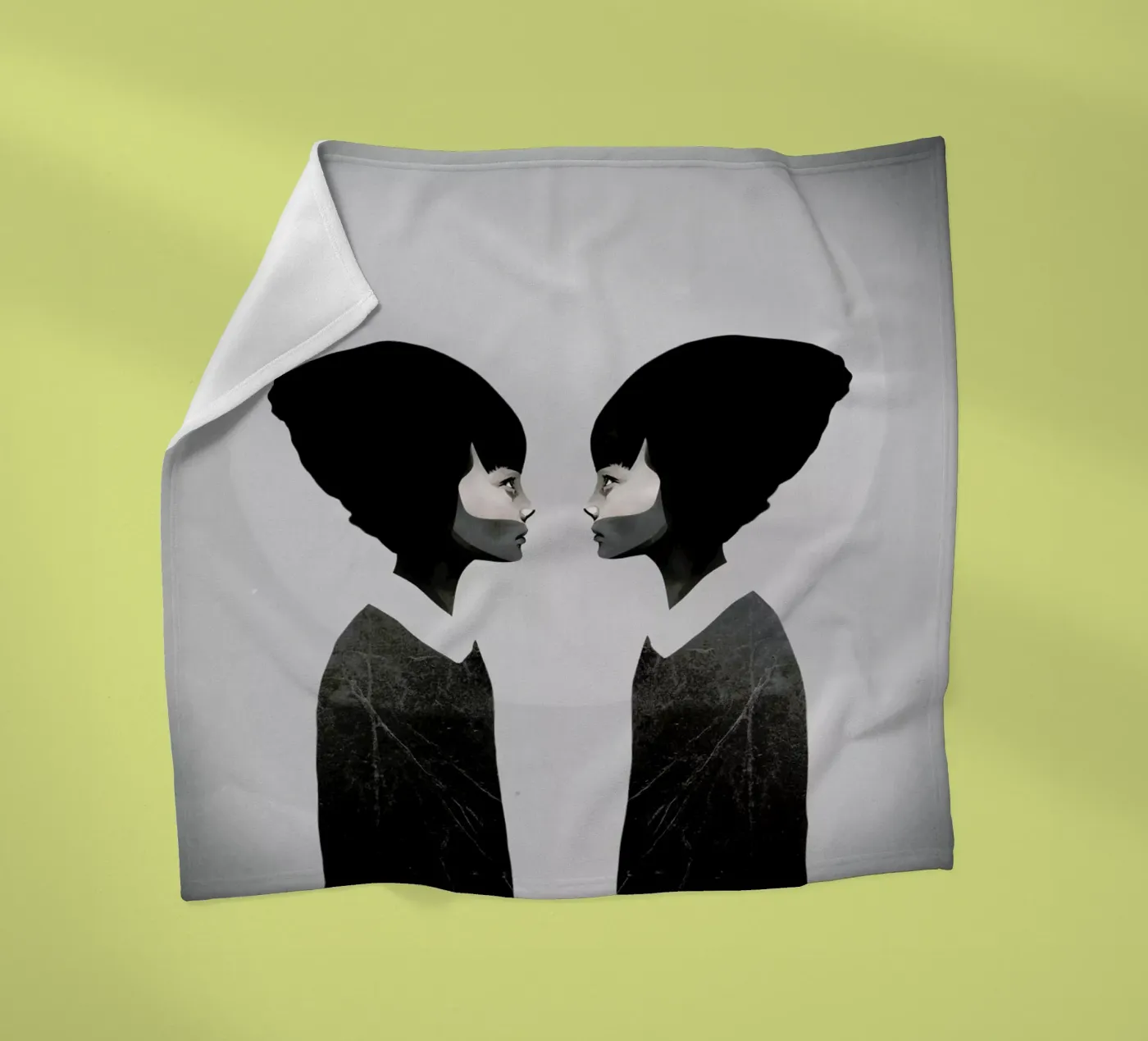 A Reflection fleece blanket by Ruben Ireland