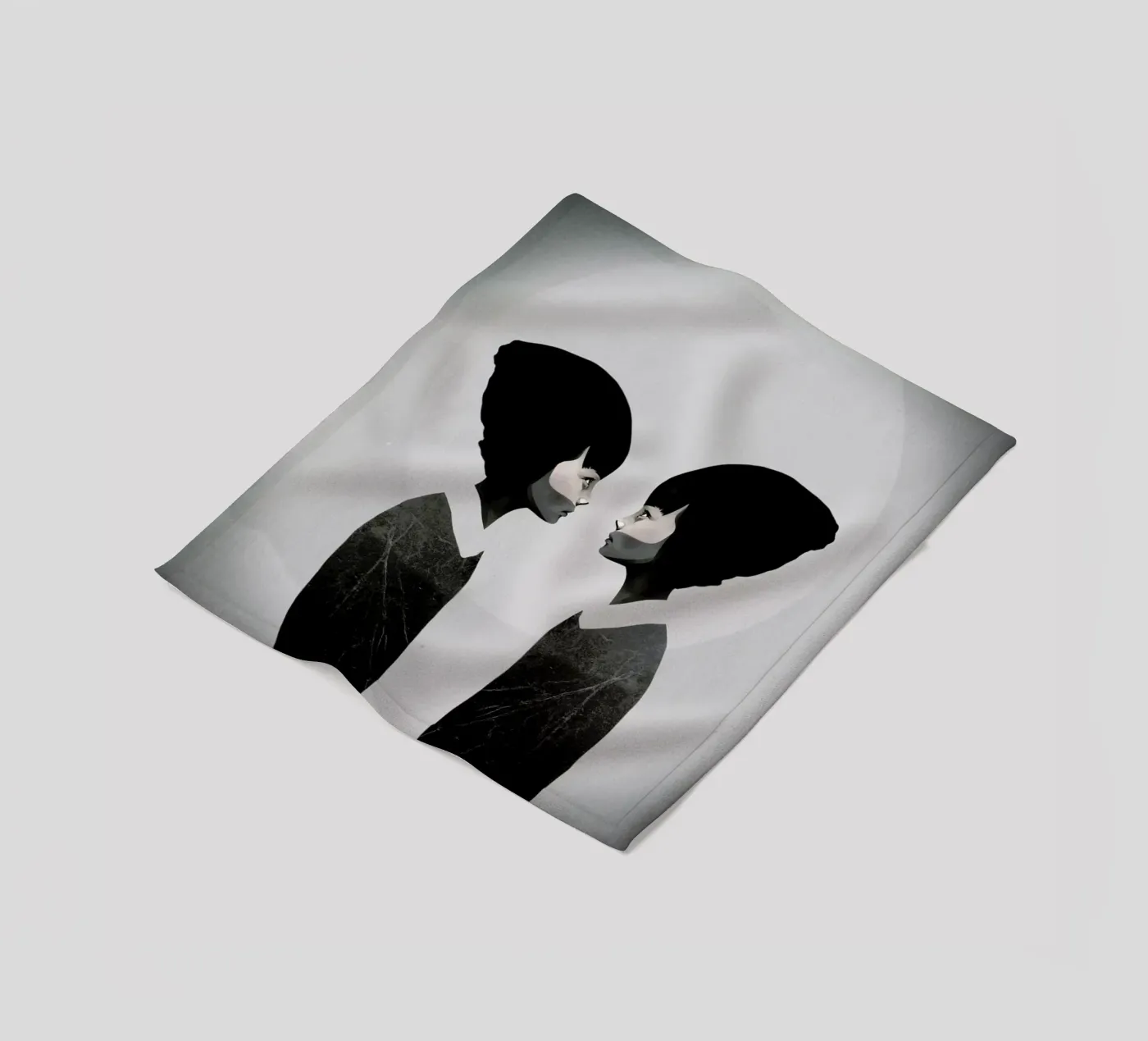 A Reflection fleece blanket by Ruben Ireland