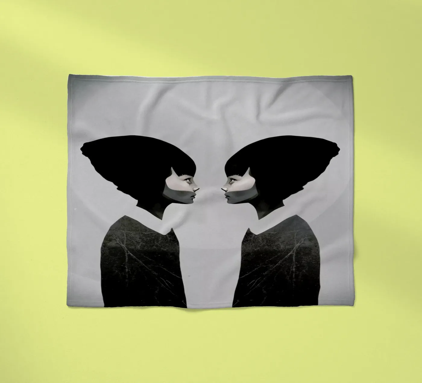 A Reflection fleece blanket by Ruben Ireland