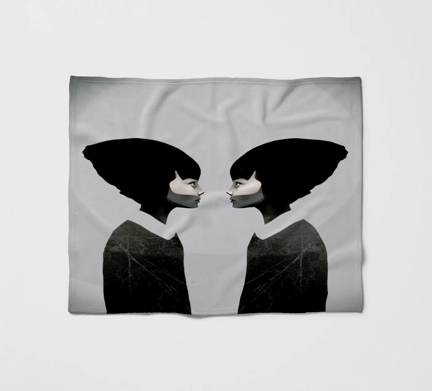 A Reflection fleece blanket by Ruben Ireland
