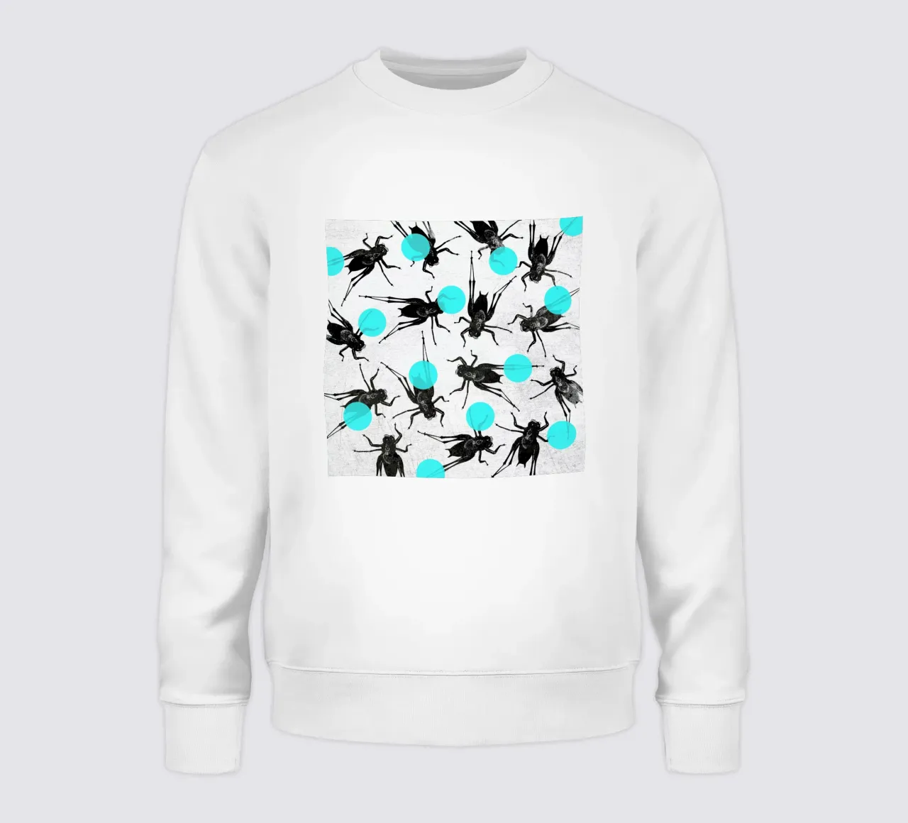 Grasshoppers and Dots sweatshirt by Elisabeth Fredriksson