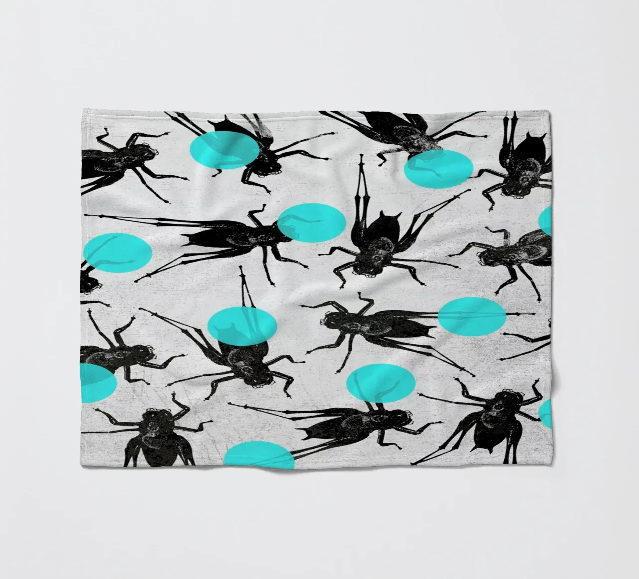 Grasshoppers and Dots coperta in pile da Elisabeth Fredriksson