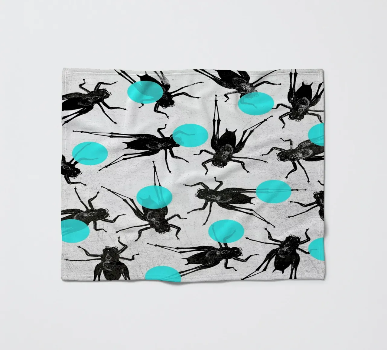 Grasshoppers and Dots coperta in pile da Elisabeth Fredriksson