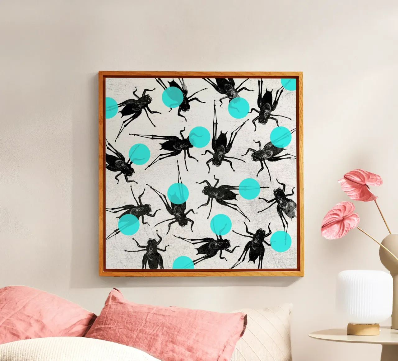 Grasshoppers and Dots plexiglass da Elisabeth Fredriksson