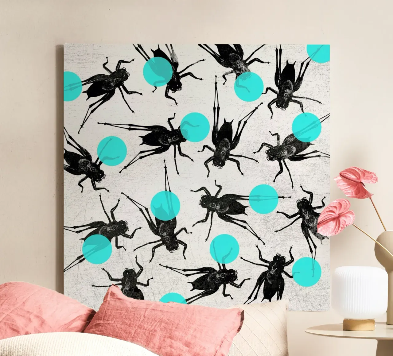 Grasshoppers and Dots tela da Elisabeth Fredriksson