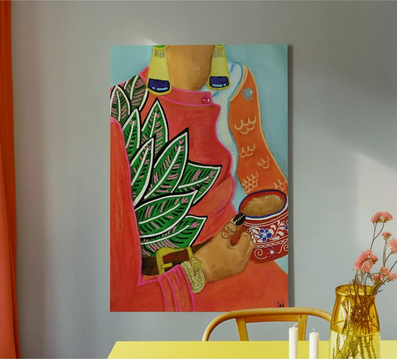 Chocolatito Caliente canvas by Paloma Kua