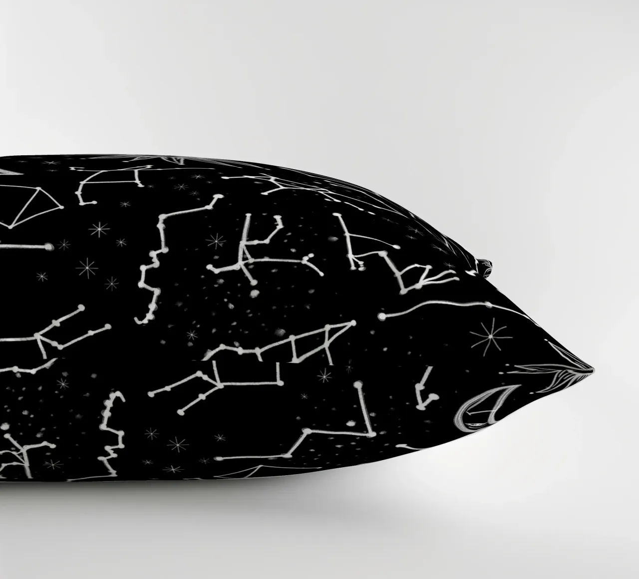 Celestial stars pattern decorative cushion by gulsengunel