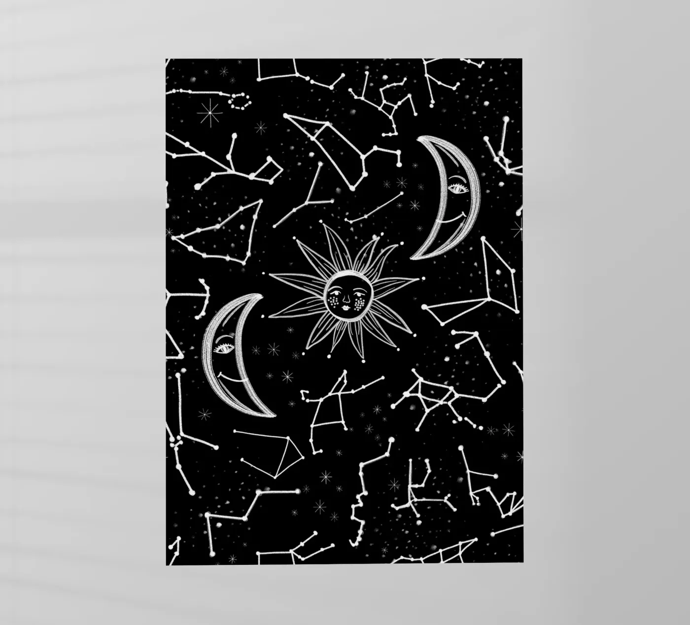 Celestial stars pattern pellicola backlit da gulsengunel