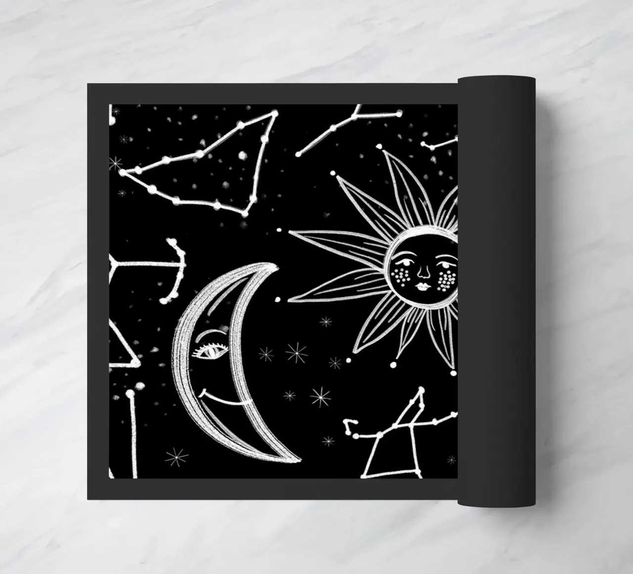 Celestial stars pattern doormat by gulsengunel