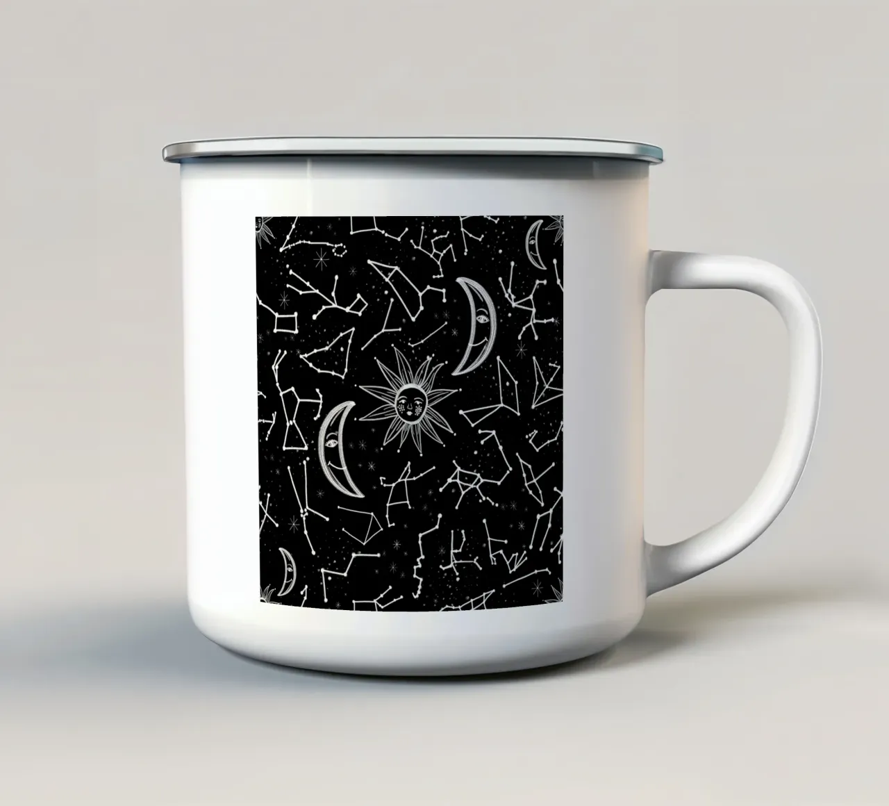 Motivo delle stelle celesti tazza in smalto da gulsengunel