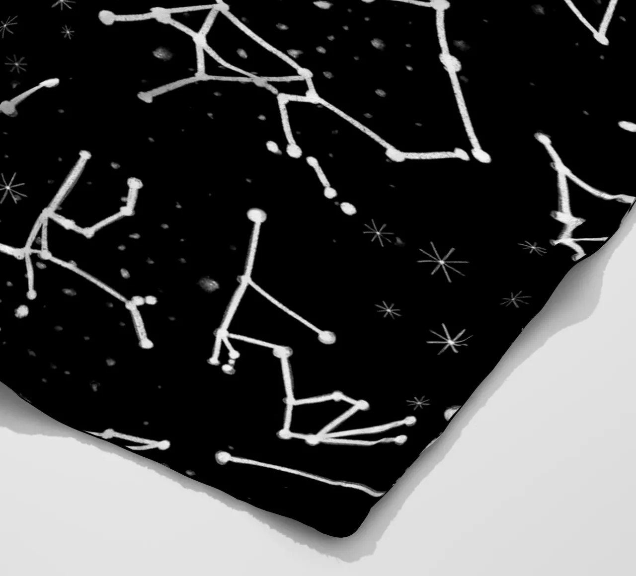 Celestial stars pattern fleece blanket by gulsengunel