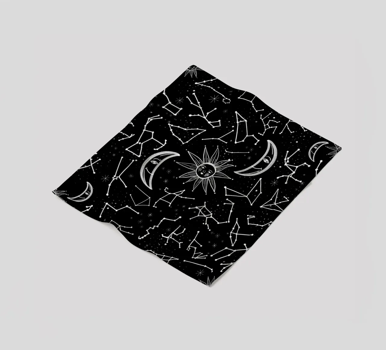 Celestial stars pattern fleece blanket by gulsengunel