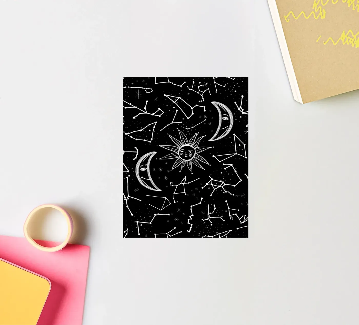 Celestial stars pattern sticker by gulsengunel
