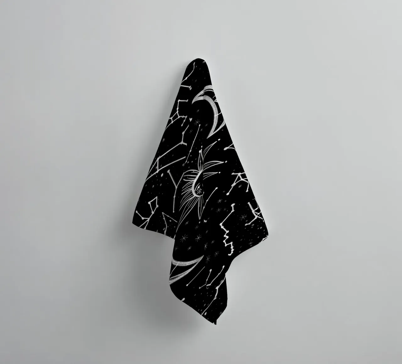 Celestial stars pattern towel by gulsengunel