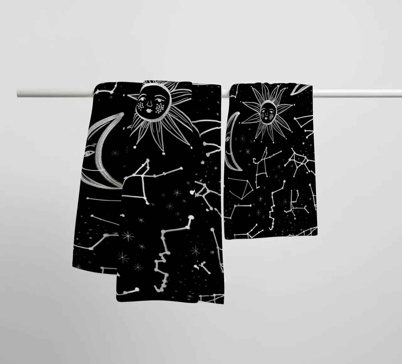 Celestial stars pattern towel by gulsengunel