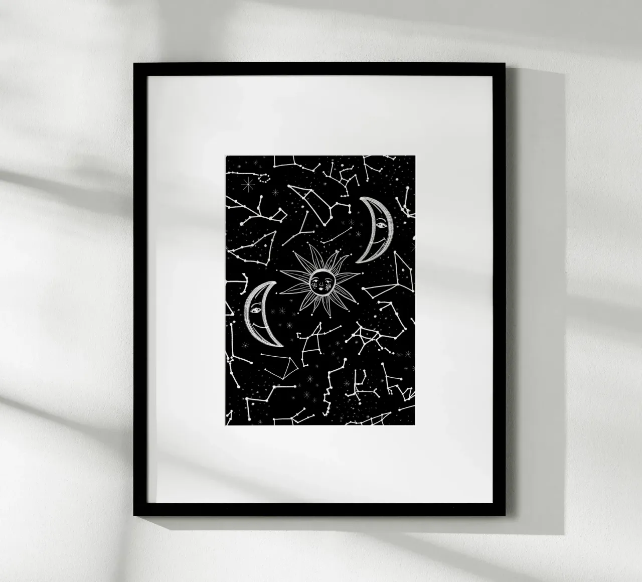 Celestial stars pattern poster by gulsengunel