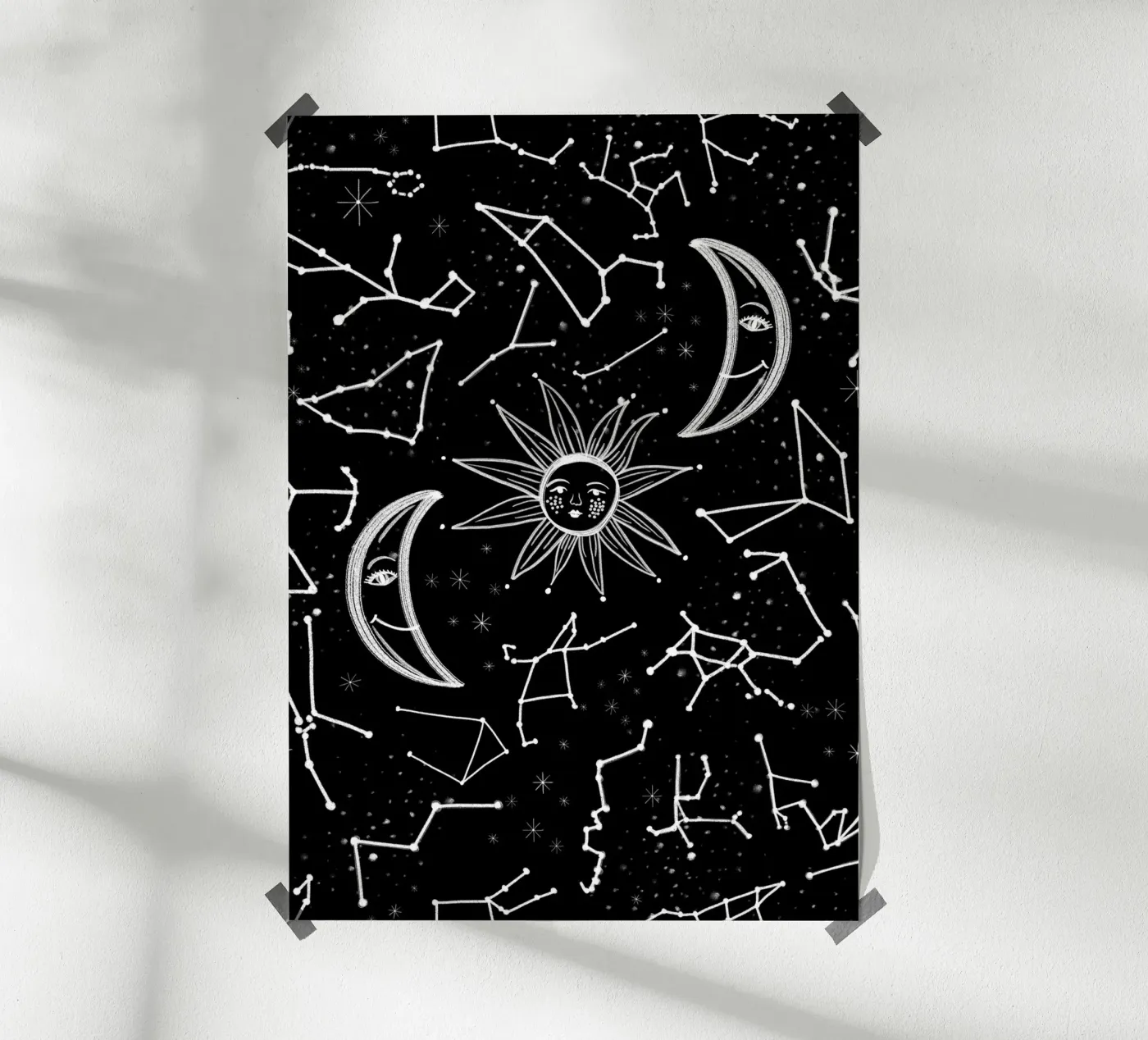Celestial stars pattern poster de gulsengunel