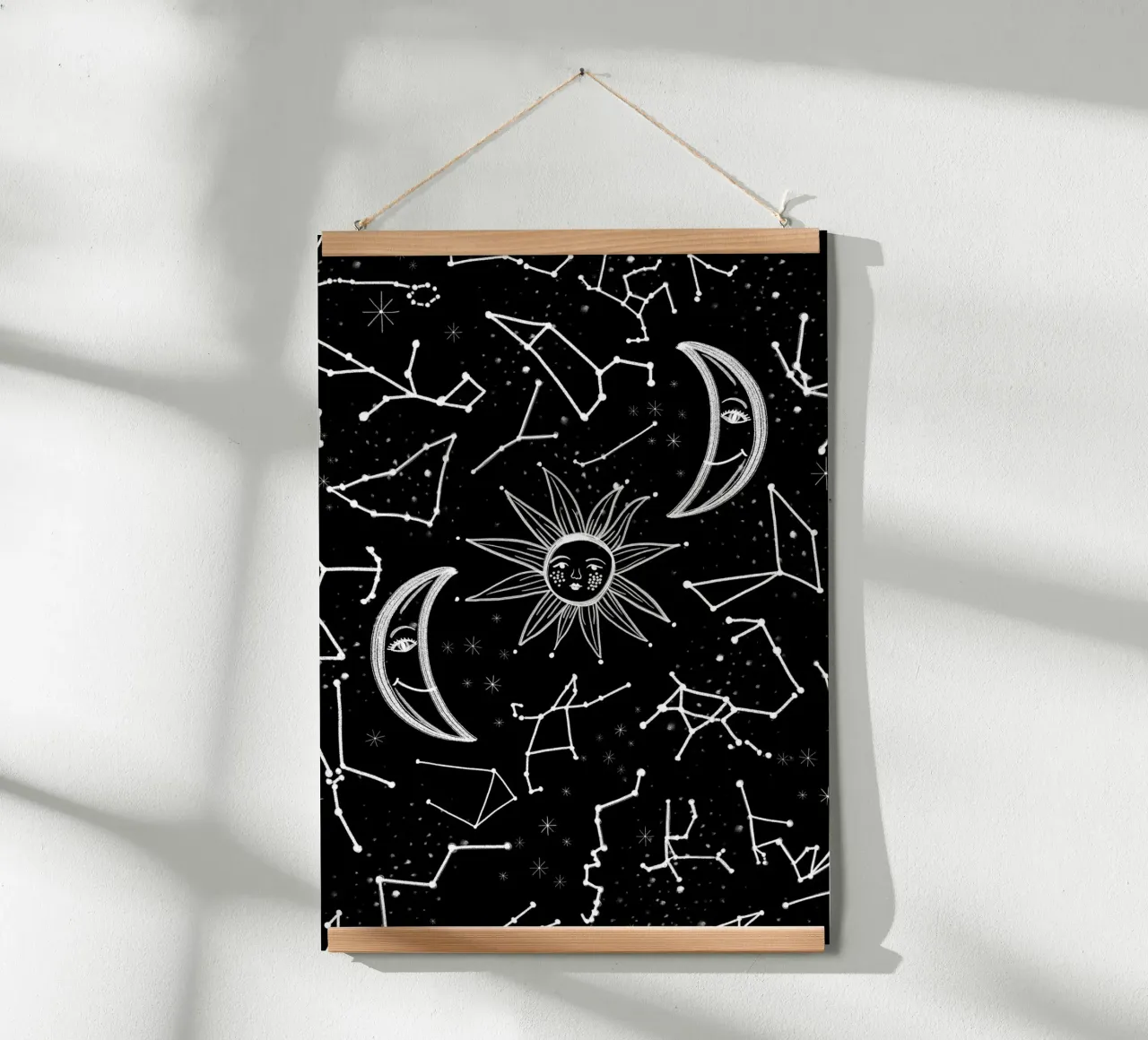 Celestial stars pattern poster by gulsengunel