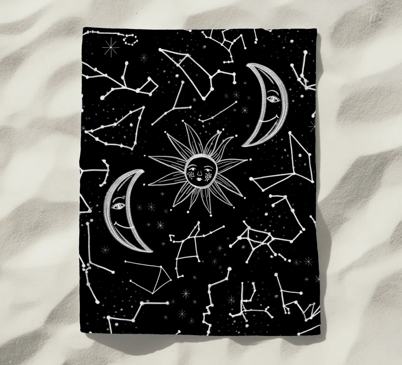 Motivo delle stelle celesti telo mare da gulsengunel