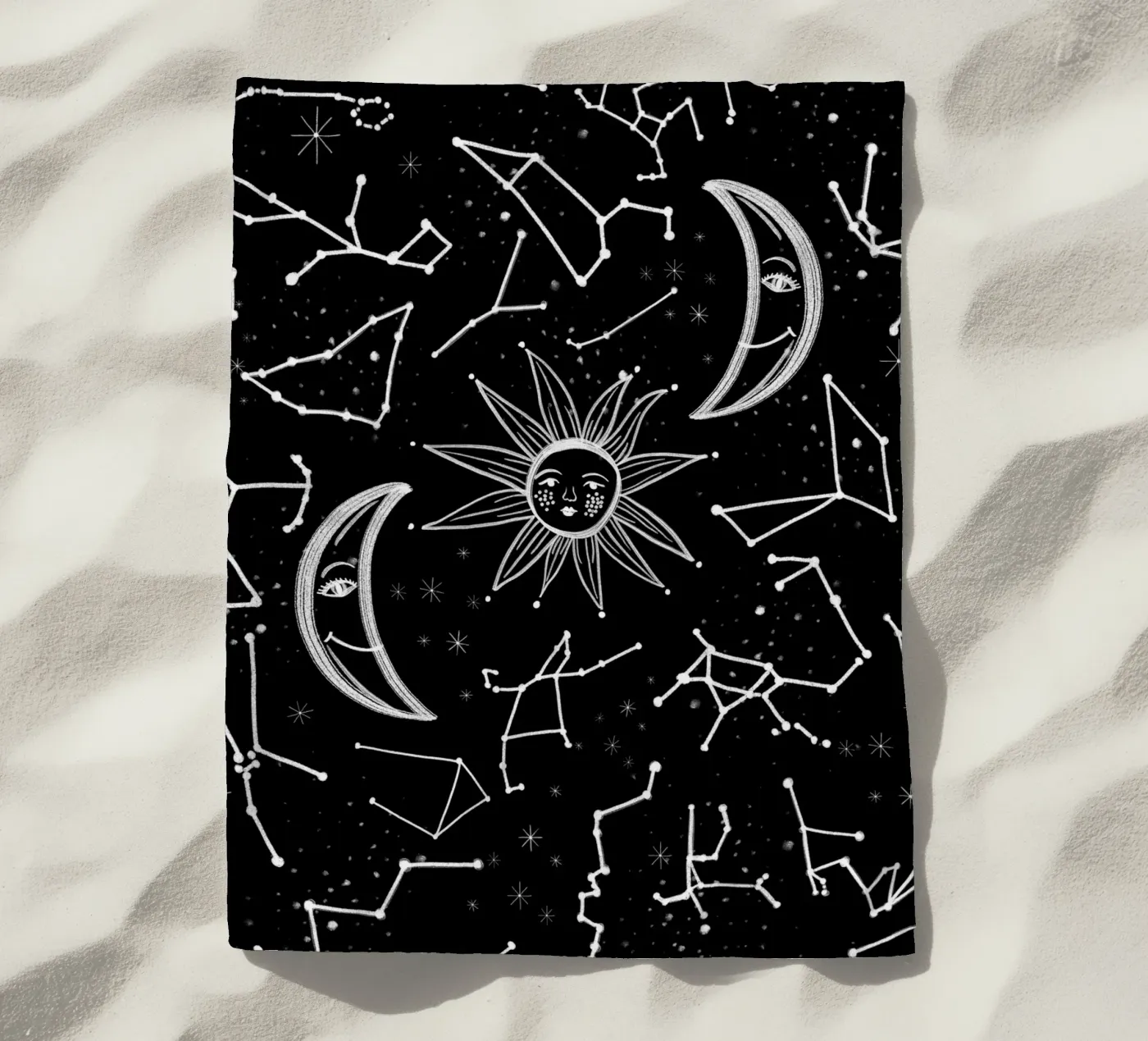 Motivo delle stelle celesti telo mare da gulsengunel