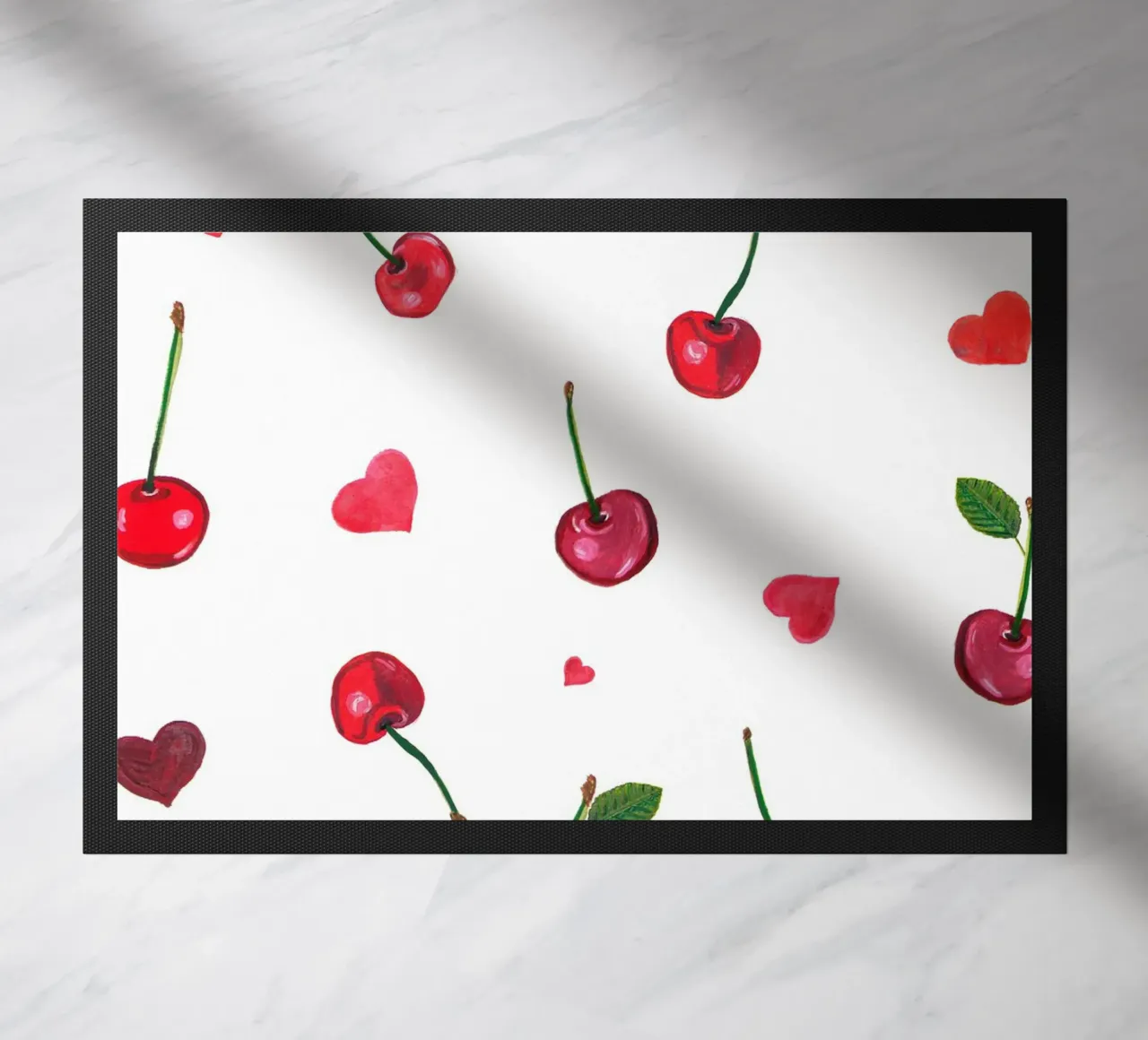 Ciliegie e cuoricini zerbino da gulsengunel