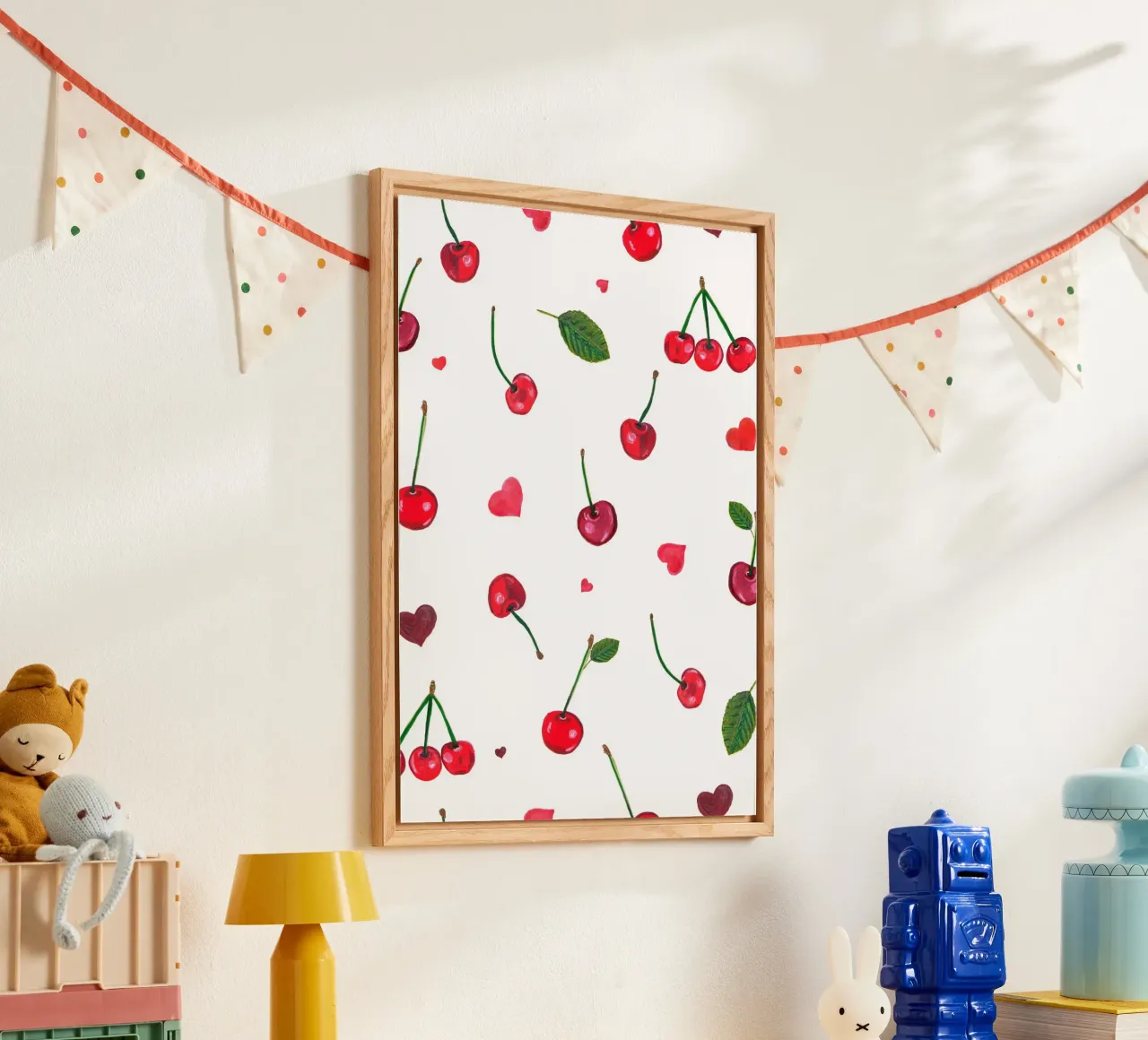 Cherries and cute hearts plexiglass da gulsengunel