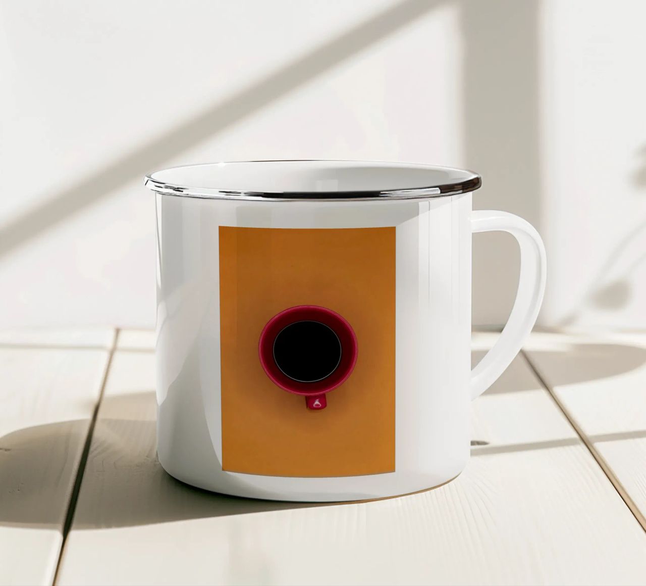 Kaffeetasse in Geschirr Emaille Tasse von cofa home