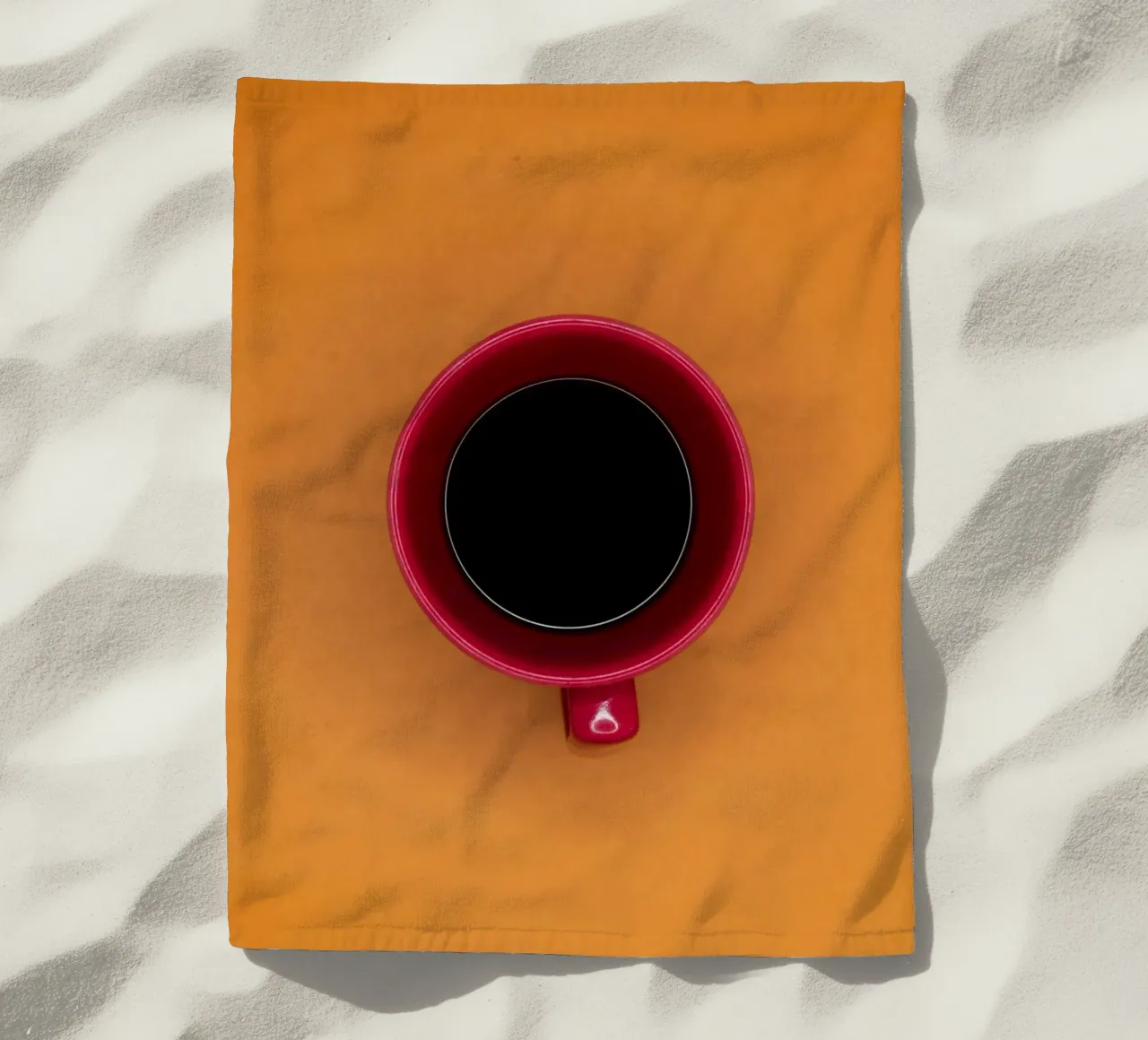 taza de café en vajilla toalla de playa de cofa home