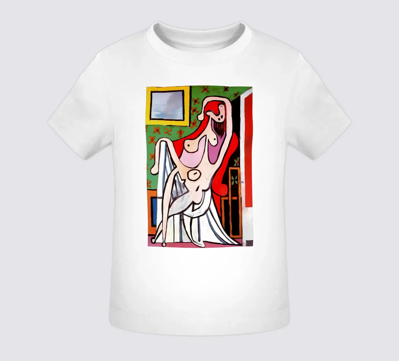 Grande nudo in poltrona rossa, Pablo Picasso maglietta neonato da careytowne1