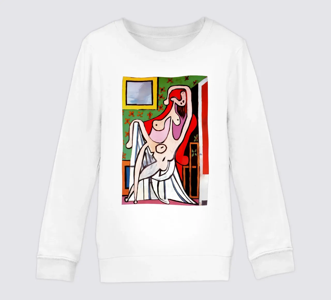Grande nudo in poltrona rossa, Pablo Picasso felpa bambino da careytowne1