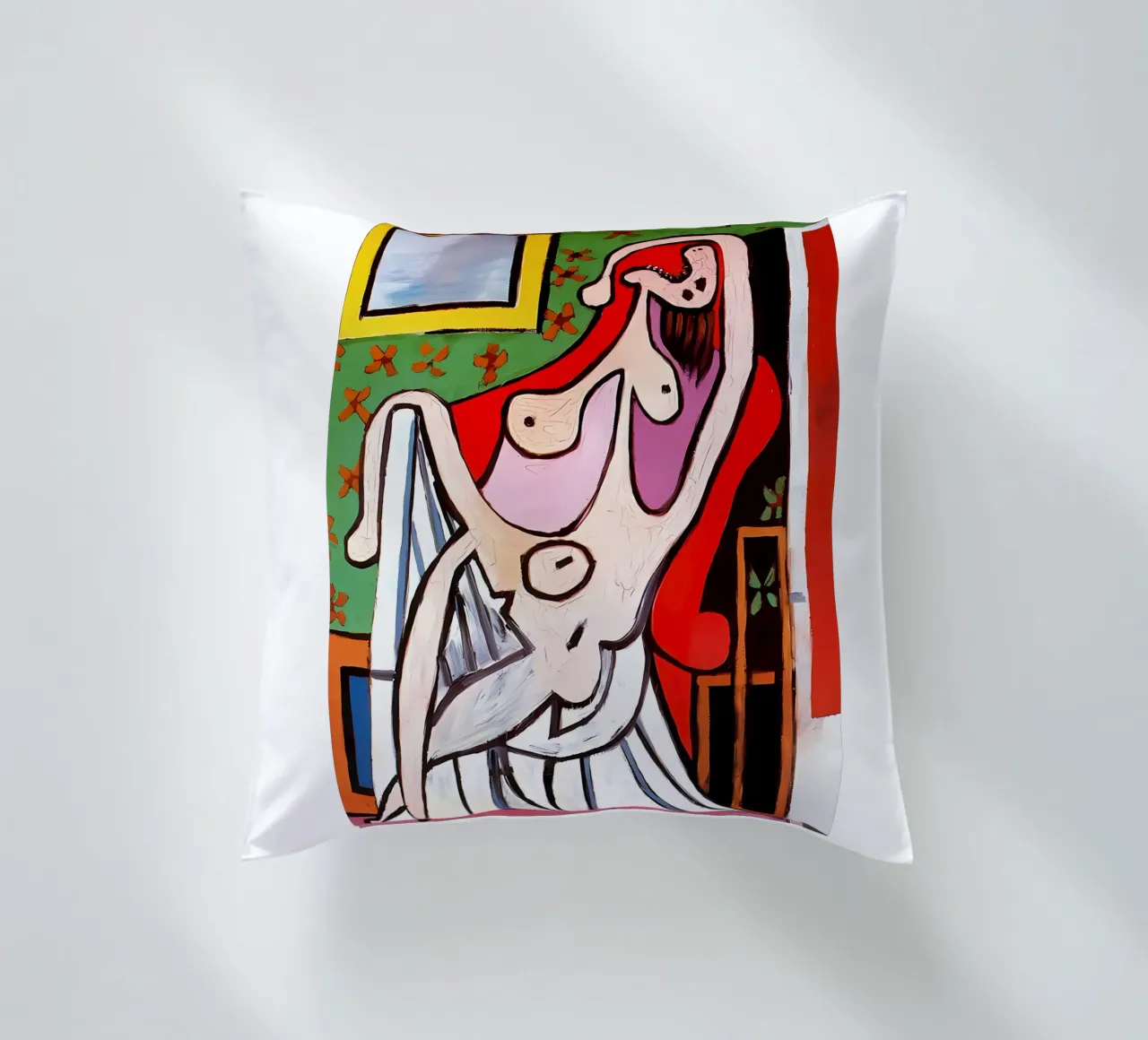 Grande nudo in poltrona rossa, Pablo Picasso cuscino da careytowne1