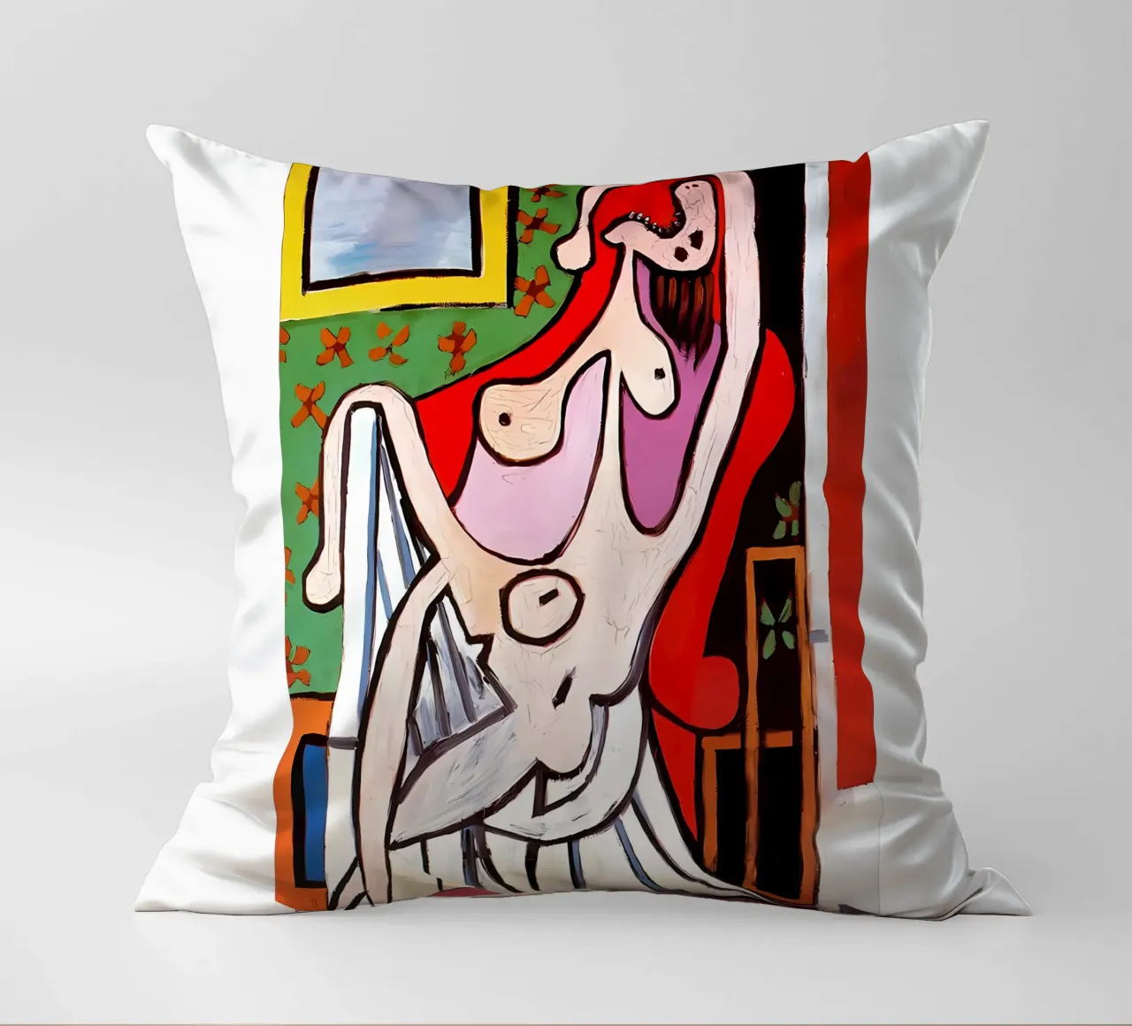Grande nudo in poltrona rossa, Pablo Picasso cuscino da careytowne1