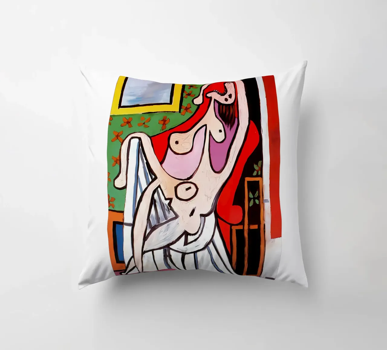 Grande nudo in poltrona rossa, Pablo Picasso cuscino da careytowne1