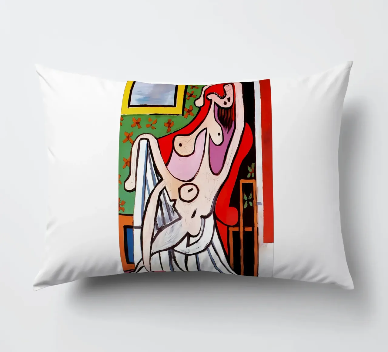 Grande nudo in poltrona rossa, Pablo Picasso cuscino da careytowne1