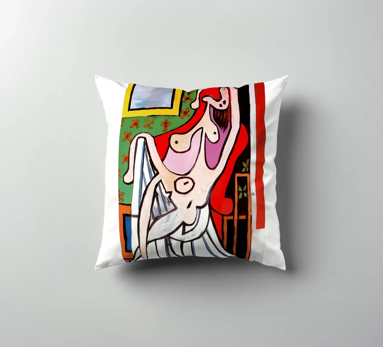Grande nudo in poltrona rossa, Pablo Picasso cuscino da careytowne1