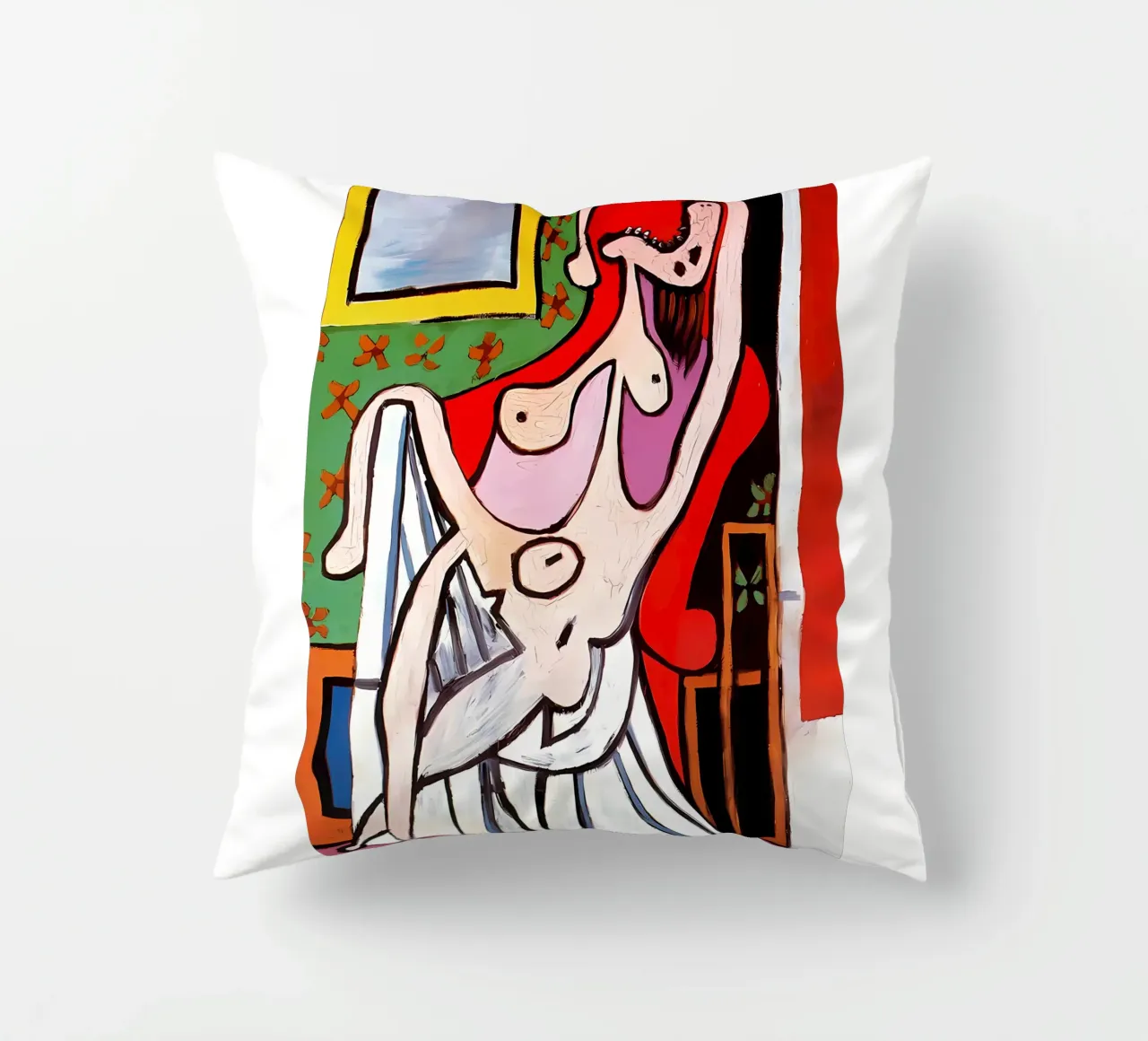 Grande nudo in poltrona rossa, Pablo Picasso cuscino da careytowne1