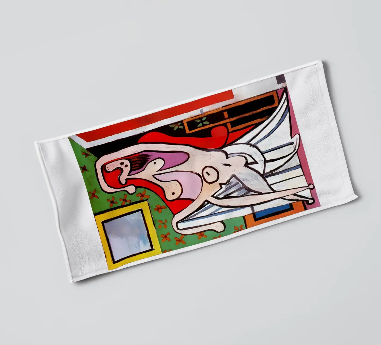 Grande nudo in poltrona rossa, Pablo Picasso asciugamano da bagno da careytowne1