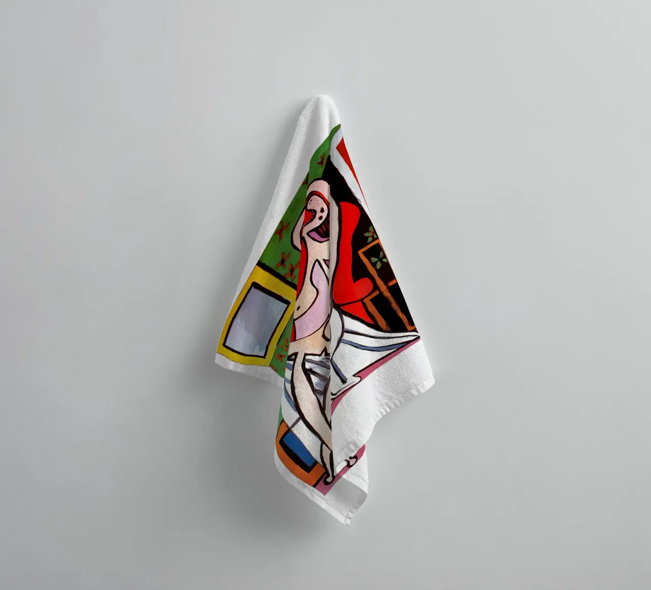 Grande nudo in poltrona rossa, Pablo Picasso asciugamano da bagno da careytowne1