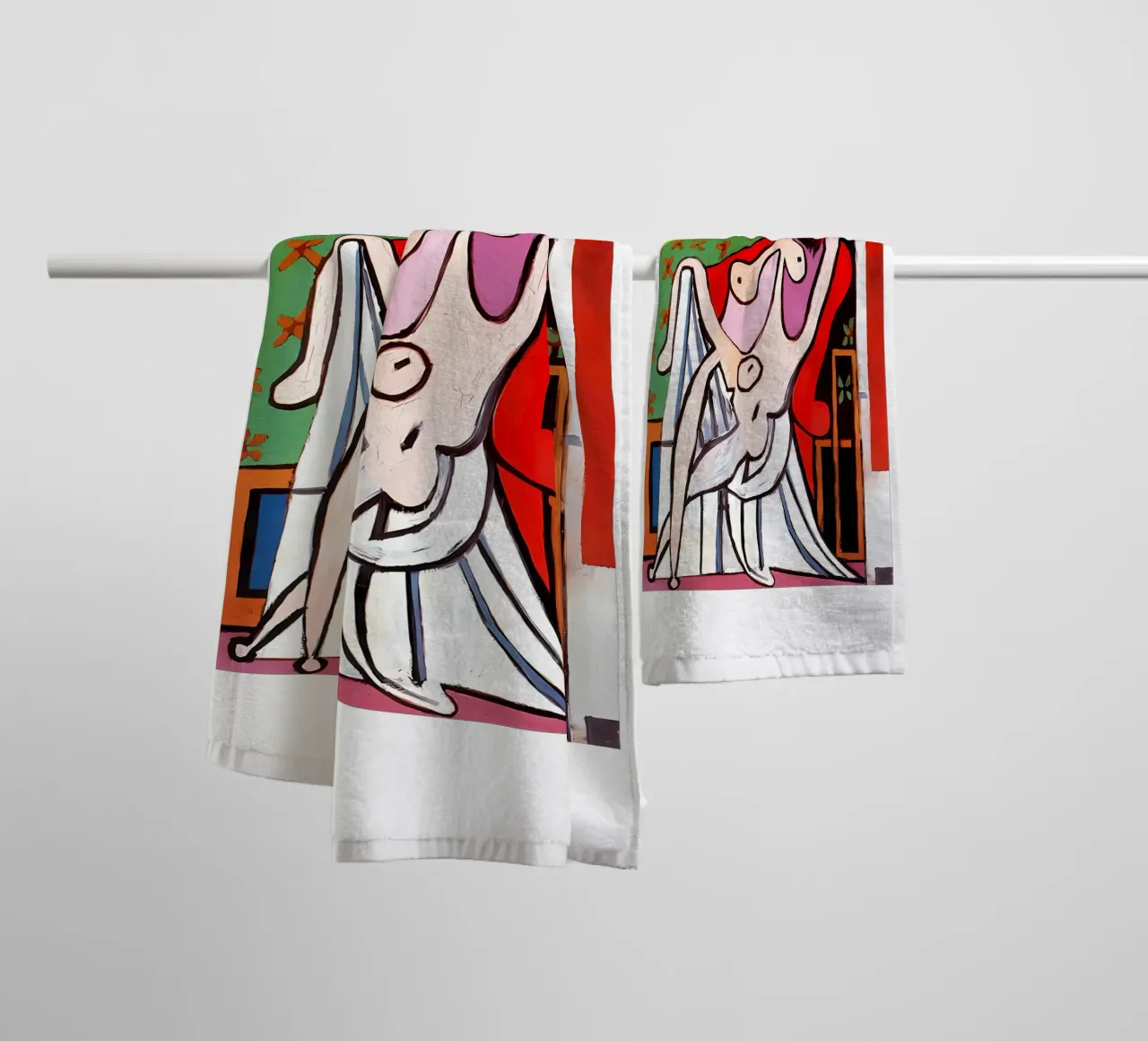 Grande nudo in poltrona rossa, Pablo Picasso asciugamano da bagno da careytowne1