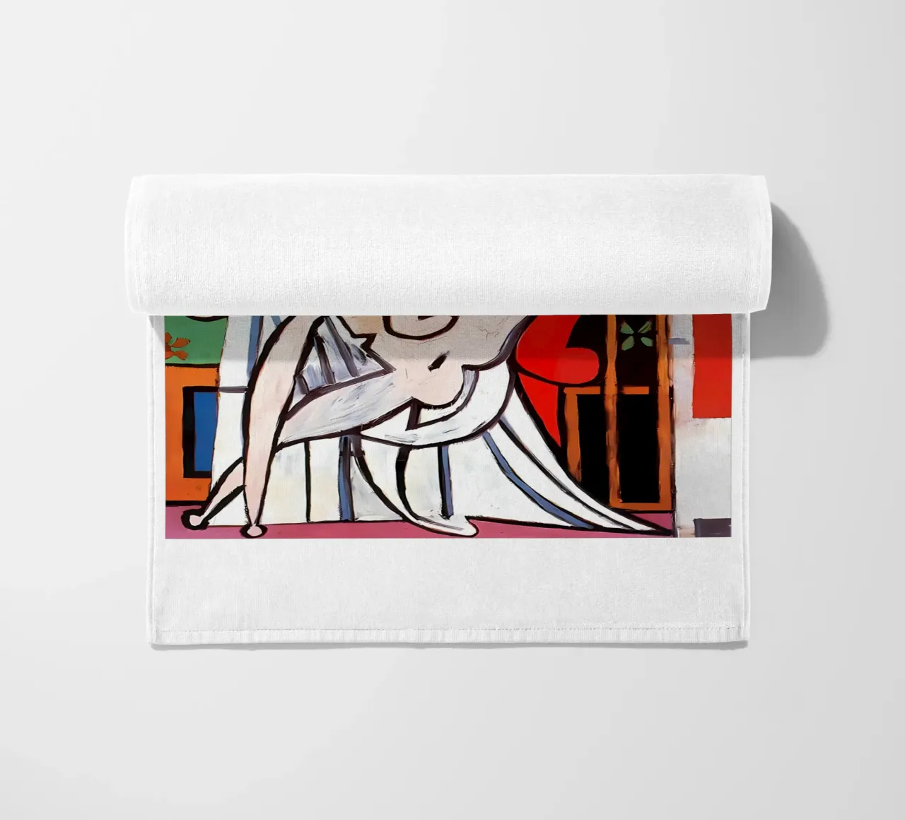 Grande nudo in poltrona rossa, Pablo Picasso telo mare da careytowne1
