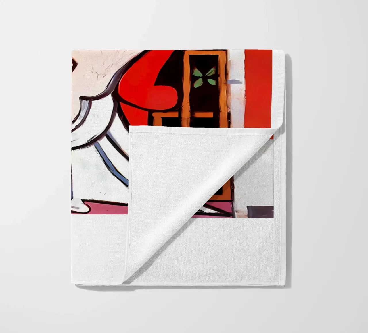 Grande nudo in poltrona rossa, Pablo Picasso telo mare da careytowne1