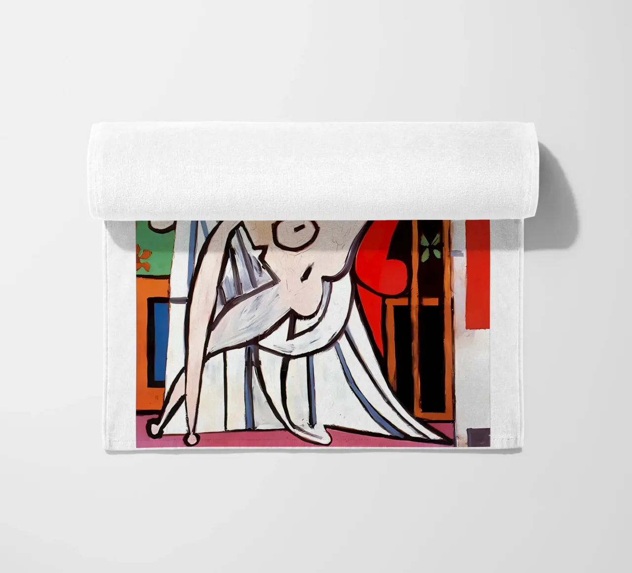 Grande nudo in poltrona rossa, Pablo Picasso telo mare da careytowne1