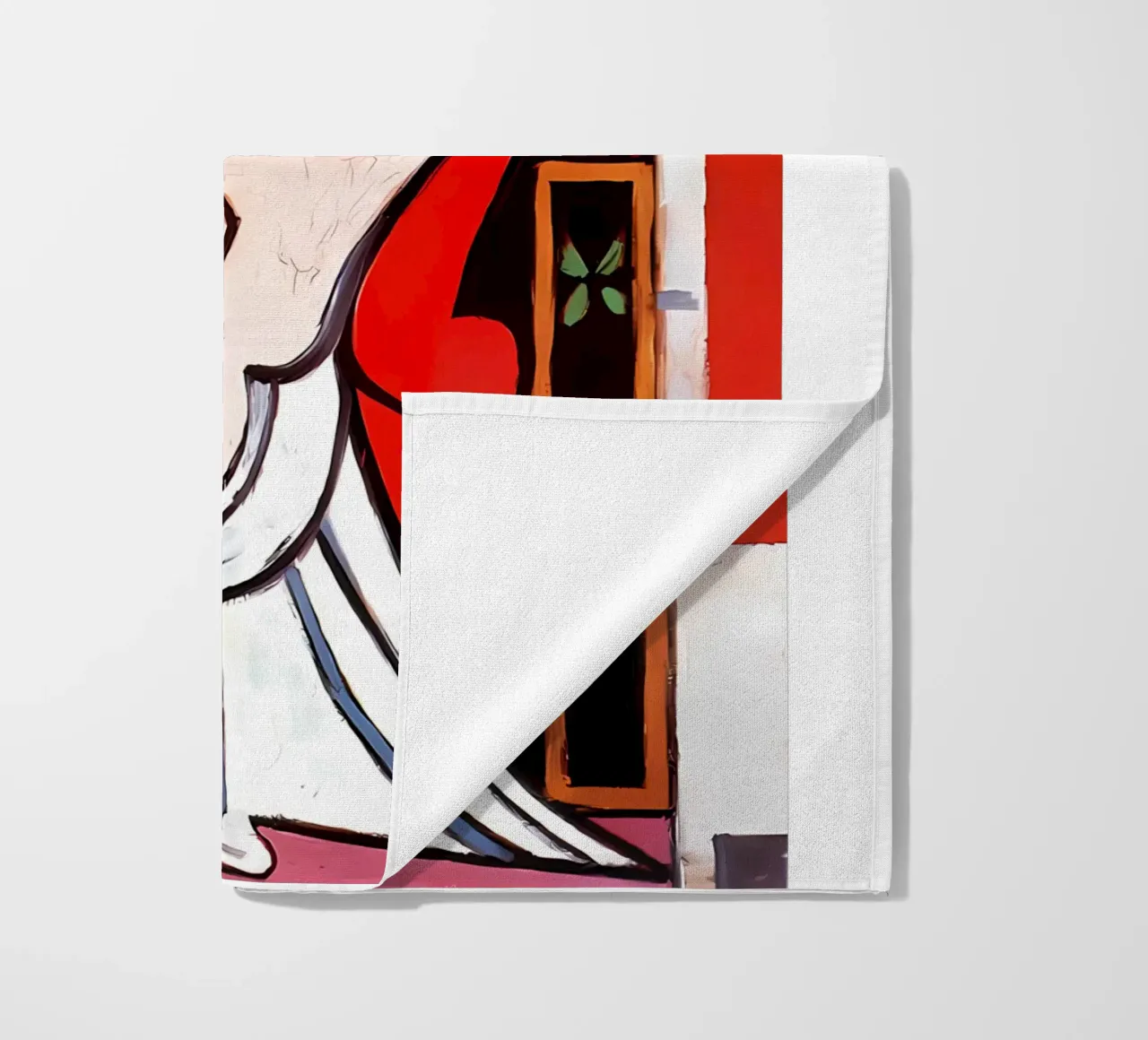 Grande nudo in poltrona rossa, Pablo Picasso telo mare da careytowne1