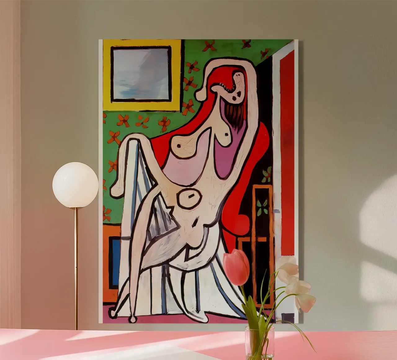 Grande nudo in poltrona rossa, Pablo Picasso plexiglass da careytowne1