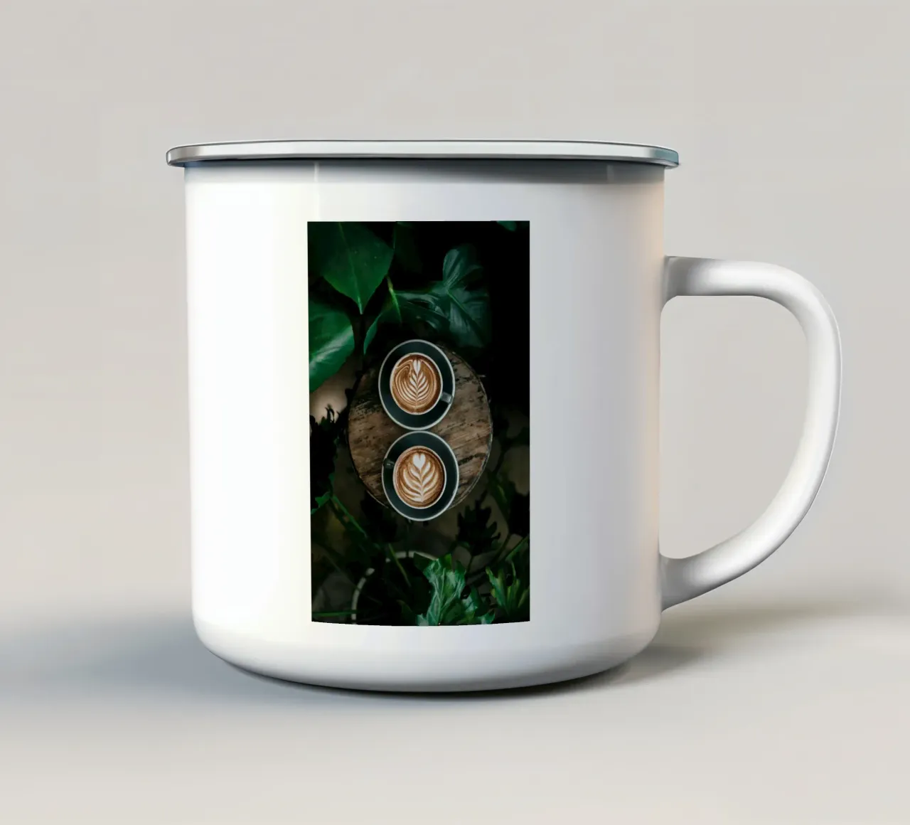 coppia di caffè tazza in smalto da cofa home