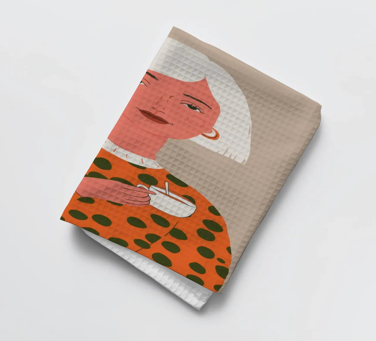 Chic Morning Repose tea towel by Haven Fantasy
