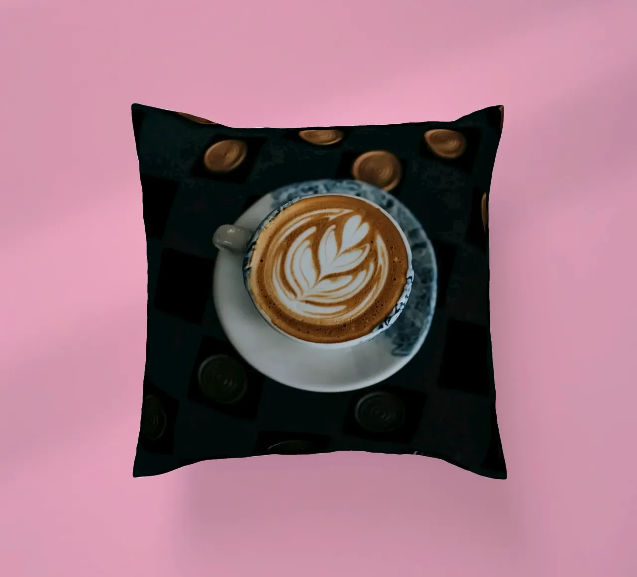 espresso latte art cuscino da cofa home