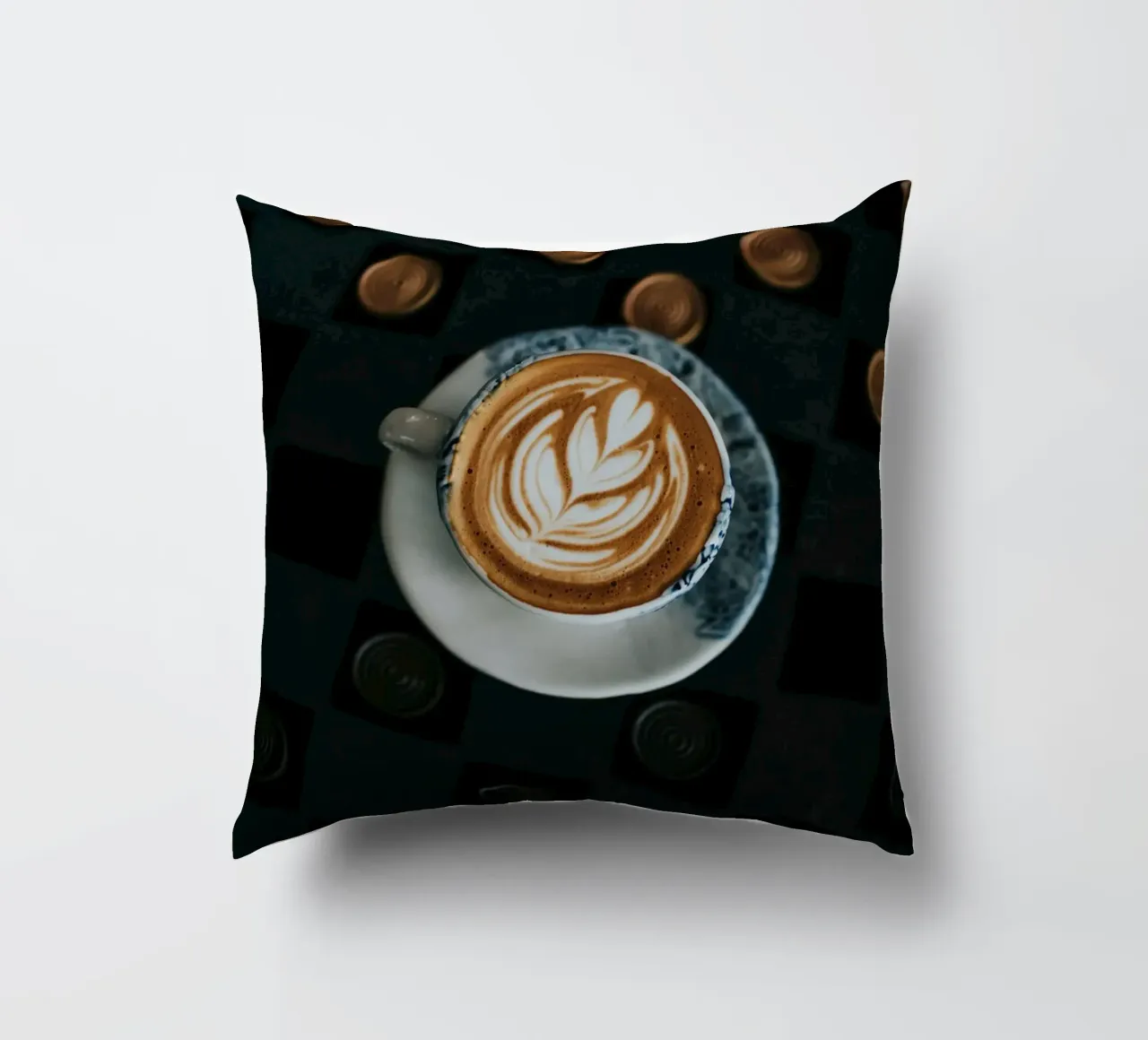 espresso latte art cuscino da cofa home